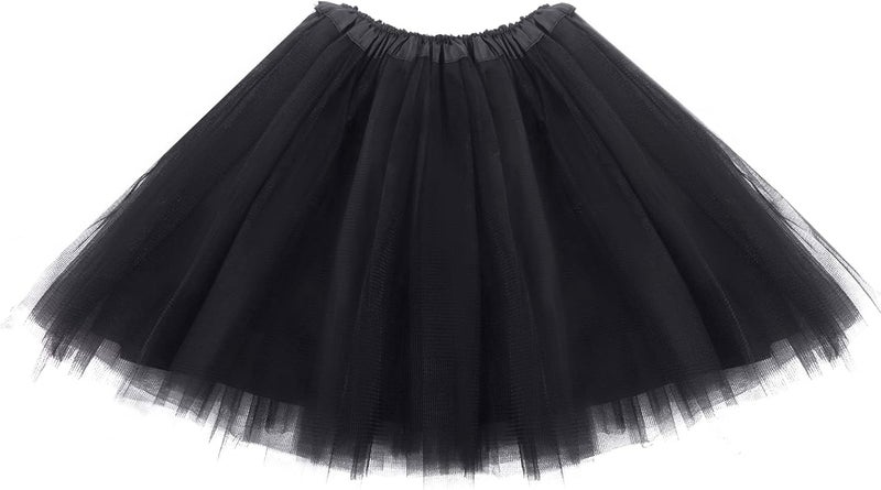 Lainlight Store Tutus for Women, Adult Tutu Skirts for Women 4 Layered Classic Elastic Tulle Tutu Skirts Party Festival Running - Image 1